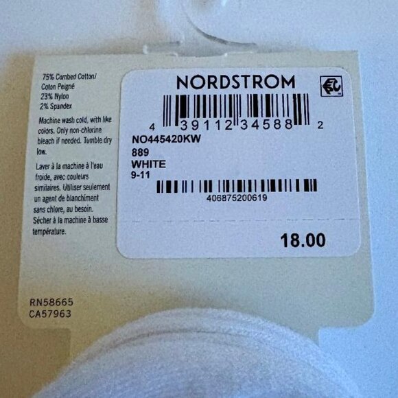 Tucker + Tate (Nordstrom Brand) White 6-Pack Low Cut Socks - Picture 4 of 4